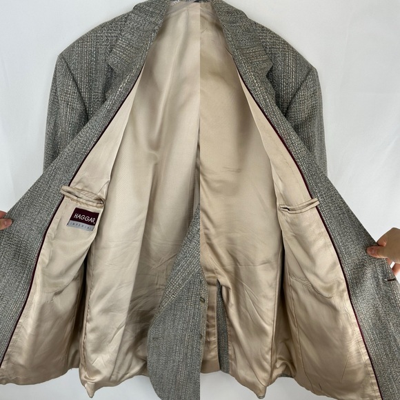 Vintage Haggar Grey Tweed Oversized Boyfriend Blazer - Picture 7 of 8